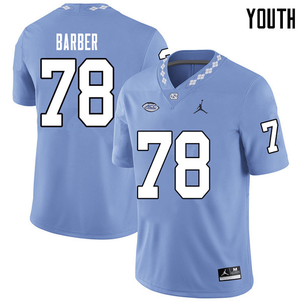 Jordan Brand Youth #78 Layton Barber North Carolina Tar Heels College Football Jerseys Sale-Carolina
